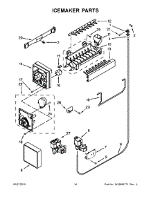 08 - Icemaker Parts parts for Kitchenaid Refrigerator KRFF300EWH00 from AppliancePartsPros.com