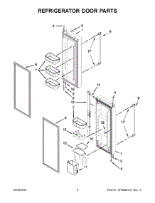 04 - Refrigerator Door Parts parts for Kitchenaid Refrigerator KRFF300EWH01 from AppliancePartsPros.com