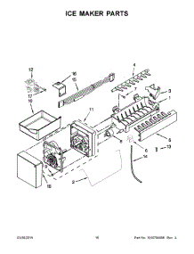 09 - Ice Maker Parts parts for Kitchenaid Refrigerator KRFF302EBL00 from AppliancePartsPros.com