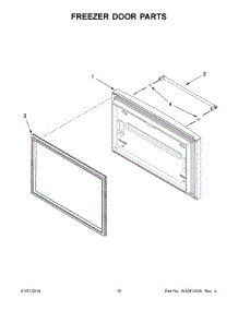 06 - Freezer Door Parts parts for Kitchenaid Refrigerator KRFF302EBL01 from AppliancePartsPros.com