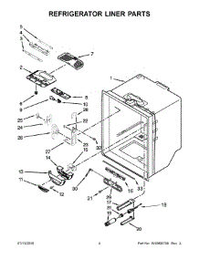 03 - Refrigerator Liner Parts parts for Kitchenaid Refrigerator KRFF302EBS00 from AppliancePartsPros.com