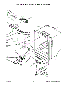03 - Refrigerator Liner Parts parts for Kitchenaid Refrigerator KRFF302ESS00 from AppliancePartsPros.com
