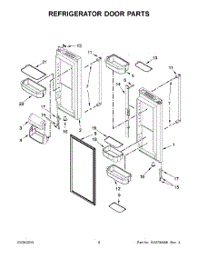 05 - Refrigerator Door Parts parts for Kitchenaid Refrigerator KRFF302ESS00 from AppliancePartsPros.com