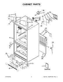 02 - Cabinet Parts parts for Kitchenaid Refrigerator KRFF302ESS01 from AppliancePartsPros.com