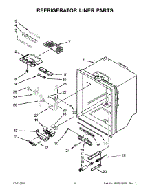 03 - Refrigerator Liner Parts parts for Kitchenaid Refrigerator KRFF302EWH01 from AppliancePartsPros.com