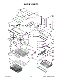 08 - Shelf Parts parts for Kitchenaid Refrigerator KRFF302EWH01 from AppliancePartsPros.com