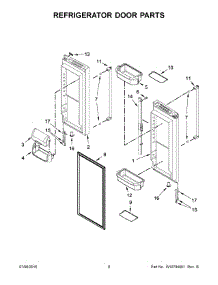 05 - Refrigerator Door Parts parts for Kitchenaid Refrigerator KRFF305ESS00 from AppliancePartsPros.com