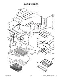 08 - Shelf Parts parts for Kitchenaid Refrigerator KRFF305ESS00 from AppliancePartsPros.com