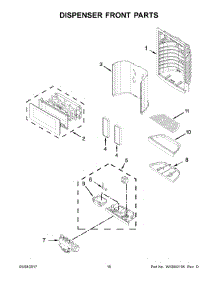 09 - Dispenser Front Parts parts for Kitchenaid Refrigerator KRFF507EBL01 from AppliancePartsPros.com