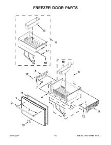 06 - Freezer Door Parts parts for Kitchenaid Refrigerator KRFF507EWH00 from AppliancePartsPros.com