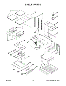07 - Shelf Parts parts for Kitchenaid Refrigerator KRFF707EBS00 from AppliancePartsPros.com