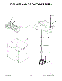 10 - Icemaker And Ice Container Parts parts for Kitchenaid Refrigerator KRFF707EBS00 from AppliancePartsPros.com