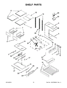 07 - Shelf Parts parts for Kitchenaid Refrigerator KRFF707ESS00 from AppliancePartsPros.com