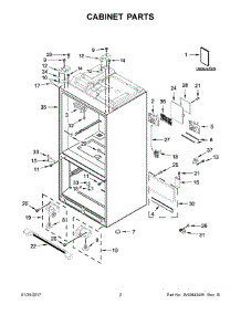 02 - Cabinet Parts parts for Kitchenaid Refrigerator KRFF707ESS01 from AppliancePartsPros.com