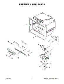 04 - Freezer Liner Parts parts for Kitchenaid Refrigerator KRFF707ESS01 from AppliancePartsPros.com