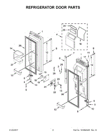 05 - Refrigerator Door Parts parts for Kitchenaid Refrigerator KRFF707ESS01 from AppliancePartsPros.com