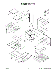 07 - Shelf Parts parts for Kitchenaid Refrigerator KRFF707ESS01 from AppliancePartsPros.com