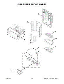09 - Dispenser Front Parts parts for Kitchenaid Refrigerator KRFF707ESS01 from AppliancePartsPros.com