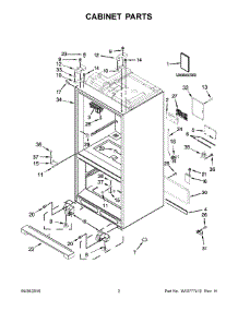 02 - Cabinet Parts parts for Kitchenaid Refrigerator KRMF606ESS00 from AppliancePartsPros.com