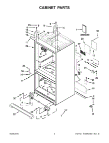 02 - Cabinet Parts parts for Kitchenaid Refrigerator KRMF606ESS01 from AppliancePartsPros.com