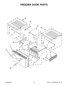 06 - Freezer Door Parts parts for Kitchenaid Refrigerator KRMF606ESS01 from AppliancePartsPros.com