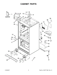 02 - Cabinet Parts parts for Kitchenaid Refrigerator KRMF706EBS00 from AppliancePartsPros.com