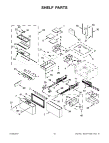 08 - Shelf Parts parts for Kitchenaid Refrigerator KRMF706EBS00 from AppliancePartsPros.com