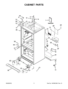 02 - Cabinet Parts parts for Kitchenaid Refrigerator KRMF706EBS01 from AppliancePartsPros.com
