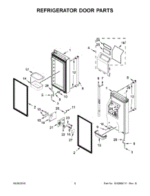 05 - Refrigerator Door Parts parts for Kitchenaid Refrigerator KRMF706ESS02 from AppliancePartsPros.com