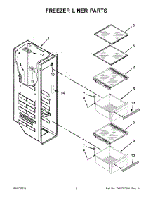 05 - Freezer Liner Parts parts for Kitchenaid Refrigerator KRSC500ESS00 from AppliancePartsPros.com
