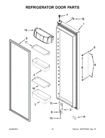 07 - Refrigerator Door Parts parts for Kitchenaid Refrigerator KRSC503ESS00 from AppliancePartsPros.com