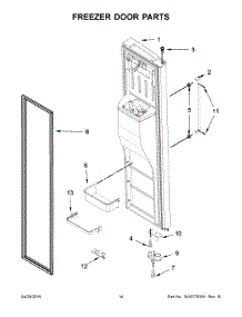 08 - Freezer Door Parts parts for Kitchenaid Refrigerator KRSC503ESS00 from AppliancePartsPros.com