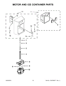 06 - Motor And Ice Container Parts parts for Kitchenaid Refrigerator KRSF505ESS00 from AppliancePartsPros.com
