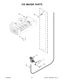 12 - Ice Maker Parts parts for Kitchenaid Refrigerator KRSF505ESS00 from AppliancePartsPros.com