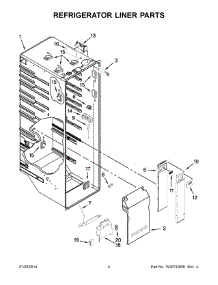 03 - Refrigerator Liner Parts parts for Kitchenaid Refrigerator KSC23C8EYY03 from AppliancePartsPros.com