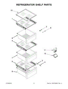 04 - Refrigerator Shelf Parts parts for Kitchenaid Refrigerator KSC23C8EYY03 from AppliancePartsPros.com