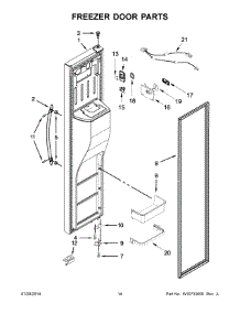 08 - Freezer Door Parts parts for Kitchenaid Refrigerator KSC23C8EYY03 from AppliancePartsPros.com