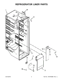 03 - Refrigerator Liner Parts parts for Kitchenaid Refrigerator KSC24C8EYP04 from AppliancePartsPros.com
