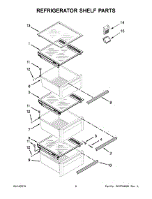 04 - Refrigerator Shelf Parts parts for Kitchenaid Refrigerator KSC24C8EYP04 from AppliancePartsPros.com