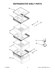 04 - Refrigerator Shelf Parts parts for Kitchenaid Refrigerator KSC24C8EYY03 from AppliancePartsPros.com