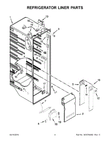 03 - Refrigerator Liner Parts parts for Kitchenaid Refrigerator KSC24C8EYY04 from AppliancePartsPros.com