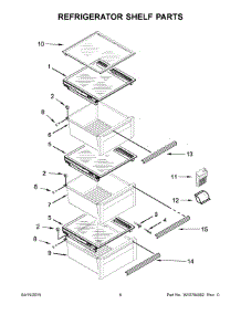 04 - Refrigerator Shelf Parts parts for Kitchenaid Refrigerator KSC24C8EYY04 from AppliancePartsPros.com