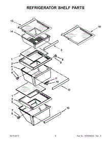 03 - Refrigerator Shelf Parts parts for Kitchenaid Refrigerator KSF22C4CYY00 from AppliancePartsPros.com