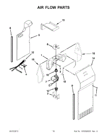 09 - Air Flow Parts parts for Kitchenaid Refrigerator KSF22C4CYY00 from AppliancePartsPros.com