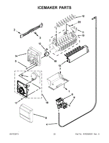 11 - Icemaker Parts parts for Kitchenaid Refrigerator KSF22C4CYY00 from AppliancePartsPros.com