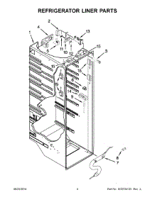 03 - Refrigerator Liner Parts parts for Kitchenaid Refrigerator KSF26C4XYY04 from AppliancePartsPros.com