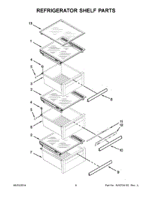 04 - Refrigerator Shelf Parts parts for Kitchenaid Refrigerator KSF26C4XYY04 from AppliancePartsPros.com