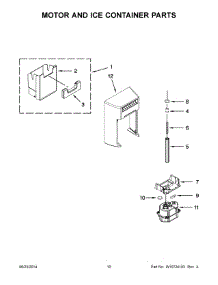06 - Motor And Ice Container Parts parts for Kitchenaid Refrigerator KSF26C4XYY04 from AppliancePartsPros.com