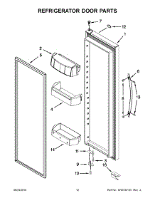 07 - Refrigerator Door Parts parts for Kitchenaid Refrigerator KSF26C4XYY04 from AppliancePartsPros.com