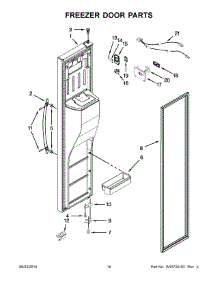 08 - Freezer Door Parts parts for Kitchenaid Refrigerator KSF26C4XYY04 from AppliancePartsPros.com